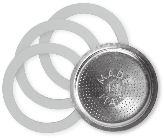 3X Dparts Rubberen Ringen En 1 Filterplaatje Geschikt Voor 6 Kops Bialetti Percolator Series Moka Express Dama Break Moka Timer Rainbow